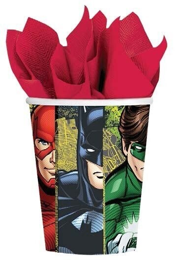 Cups-Justice League-Paper-9oz-8pk