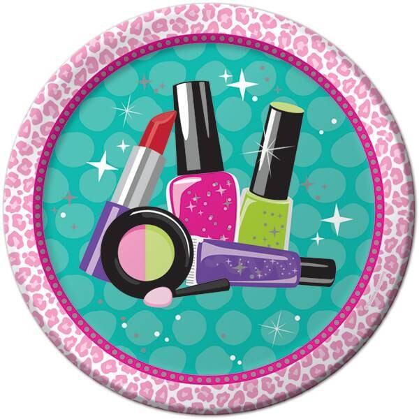 Plates-LN-Icons Sparkle Spa-8pkg-Paper- Final Sale