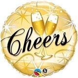 Foil Balloon - Cheers Toasting Glasses - 18&quot;