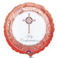 Foil Balloon - Red Holy Confirmation - 18"