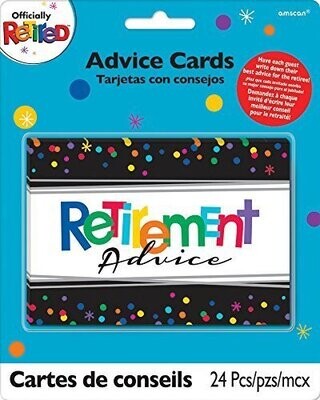 Advice cards - Offically Retired