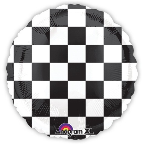 Foil Balloon - Race Car Flag - 18&quot;