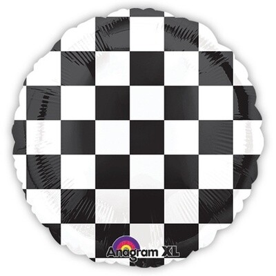 Foil Balloon - Race Car Flag - 18&quot;