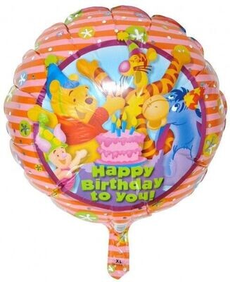 Foil Balloon - Winnie the Pooh Happy Birthday - 18&quot;