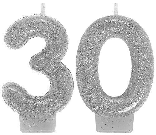 Candle-30th Birthday Silver