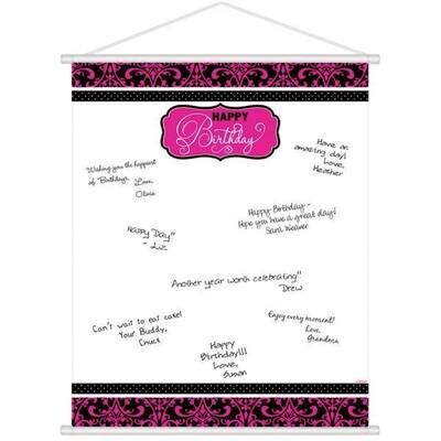 Sign-In Sheet-Fabulous Happy Birthday-1pkg-19&quot;x24&quot;