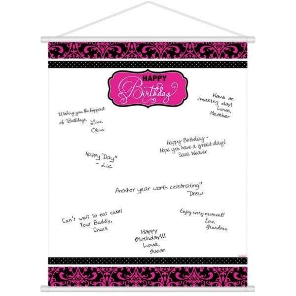 Sign-In Sheet-Fabulous Happy Birthday-1pkg-19&quot;x24&quot;