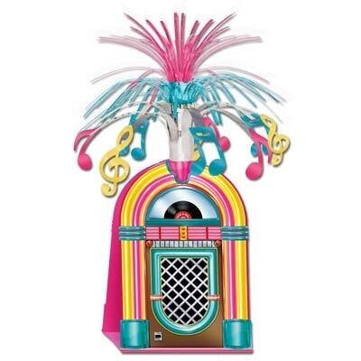Centerpiece-Cascade-50&#39;s Jukebox-1pkg-15&quot;