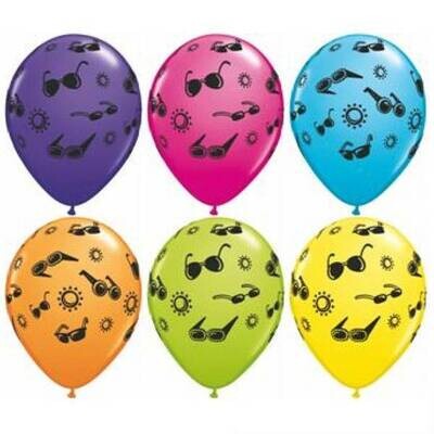 Latex Balloon-Summer Fun &amp; Sunglasses Assortment-1pkg-11&quot;
