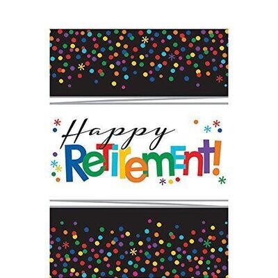 Table cover-Happy Retirement-Plastic-52&#39;&#39; x 102&#39;&#39;