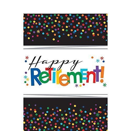 Table cover-Happy Retirement-Plastic-52&#39;&#39; x 102&#39;&#39;
