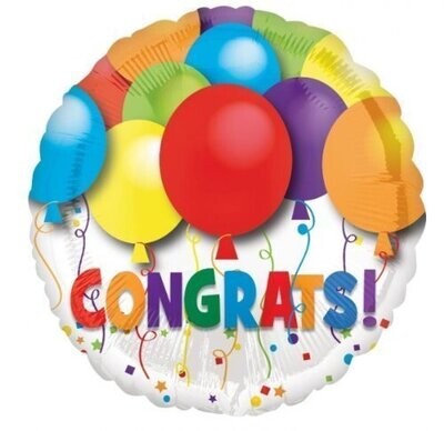 Foil Balloon - Festive Congrats - 18&quot;