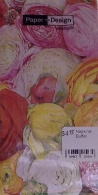 Napkins-Buffet-Colorful Buttercups-16pkg-3ply- Discontinued