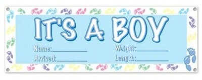 Sign Banner-Plastic-It&#39;s a Boy-1pkg