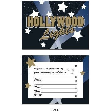 Invitations-Hollywood Lights-8pkg