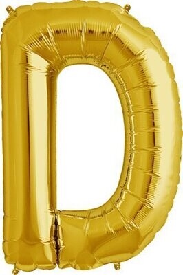 Foil Balloon - Gold D - 34'' Foil Balloon - Gold D - 34''