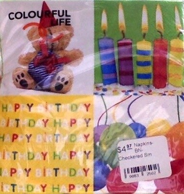 Napkins-BEV-Birthday Suprise-20pkg-3ply- Discontinued