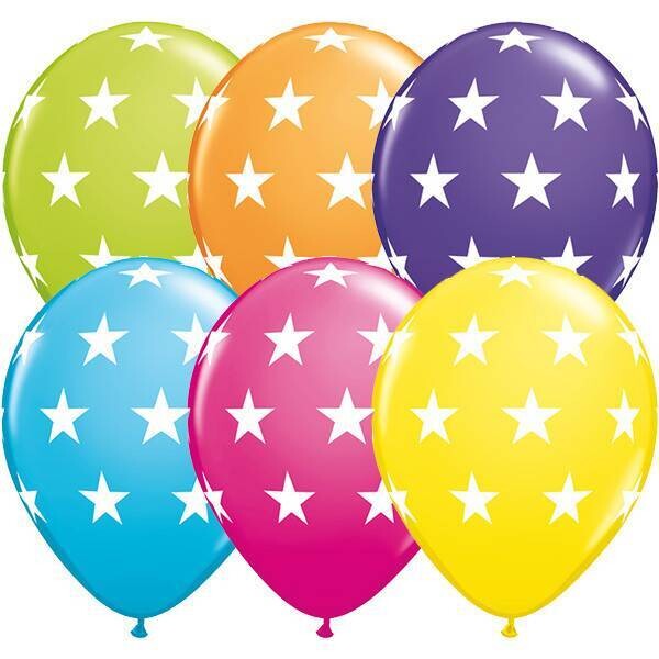 Latex Balloon-Big Stars Assortment-1pkg-11&quot;