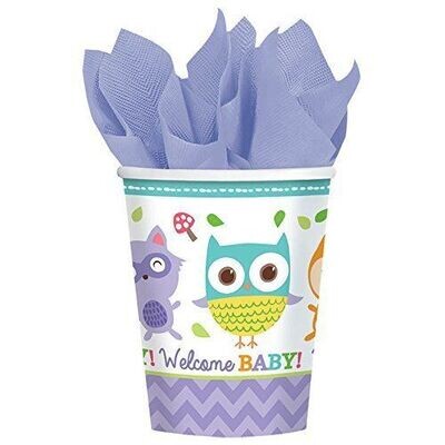 9oz Cups - Baby Shower - Woodland Welcome - 8pcs