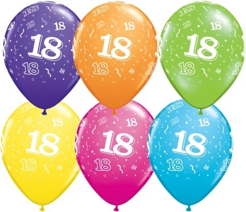 Latex Balloon-18 A Round Assortment-1pkg-11&quot;