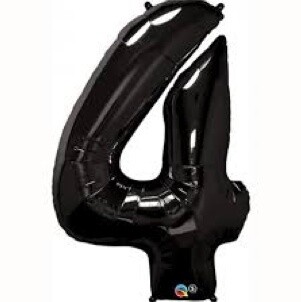 Foil Balloon - Black #4 - 34&quot;