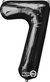 Foil Balloon - Black #7 - 22&quot;x35&quot;