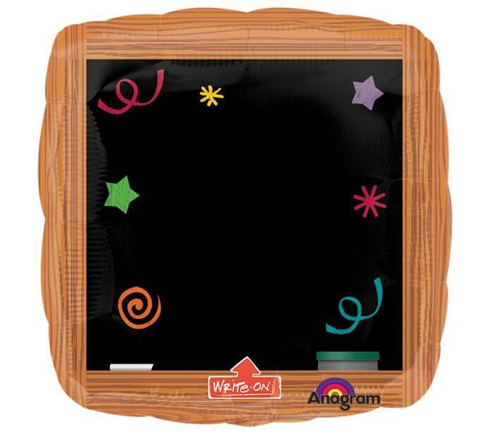 Foil Balloon-Personalizable-Wood Frame Black Chalkboard