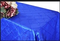 Rental-Rectangular table Cloth-Pintuck Royal Blue-90&#39;&#39;x156&#39;&#39;-1Day