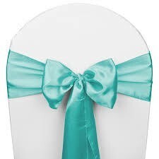 Rental-Chair Sash-Satin Teal-1Day