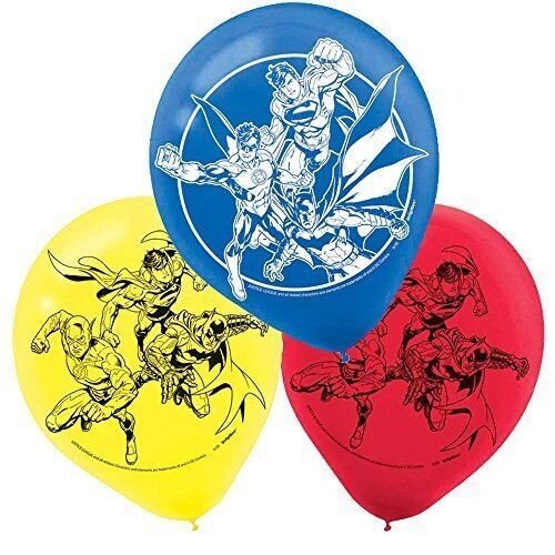 Balloons-Latex-Justice League-12&#39;&#39;-6pk