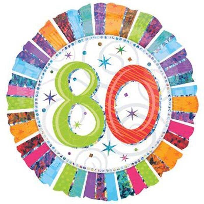 Foil Balloon - 80 Radiant Birthday - 18&quot;