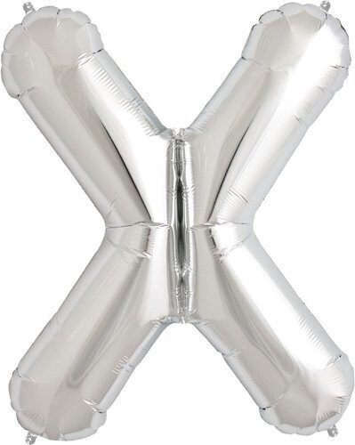 Foil Balloon - Silver - X - 34&#39;&#39;