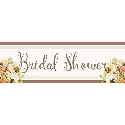 Banner-Bridal Shower-Rose-Plastic-60''x20''