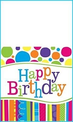 Table Cover-Bright and Bold HBD-Plastic-54&#39;&#39;x108&#39;&#39;