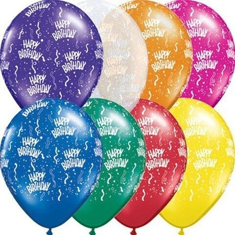 Latex Balloon-Anniversary A Round Assortment-1pkg-11&quot;
