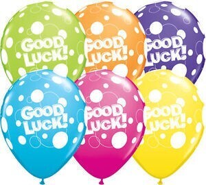 Latex Balloon-Good Luck Dots Assortment-1pkg-11&quot;