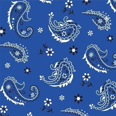 Napkins-BEV-Blue Bandana Cowboy-16pkg-2ply - Discontinued