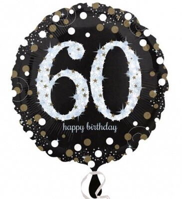 Foil Balloon - 60th Birthday Sparkle - 18&quot;