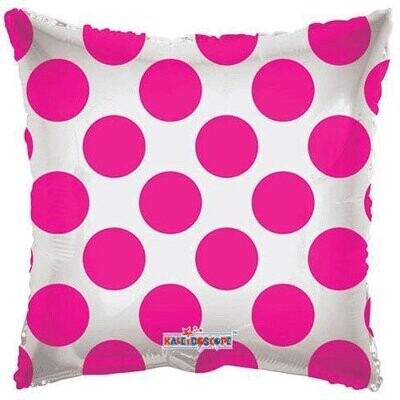 Foil Balloon - Hot Pink Circles - 18&quot;
