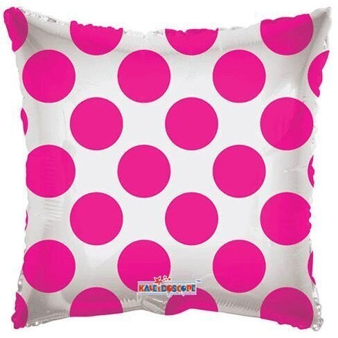 Foil Balloon - Hot Pink Circles - 18&quot;