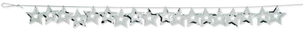 Garland-Silver Star Confetti-Foil-9ft