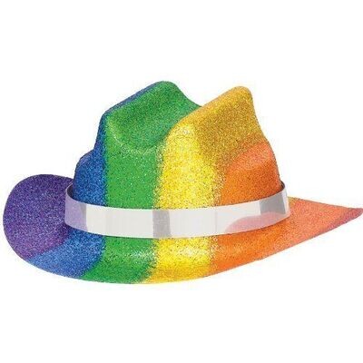 Hat-Mini-Cowboy-Glitter-Rainbow-Plastic