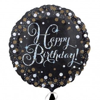 Foil Balloon - Happy Birthday Sparkle - 18" Foil Balloon - Happy Birthday Sparkle - 18"
