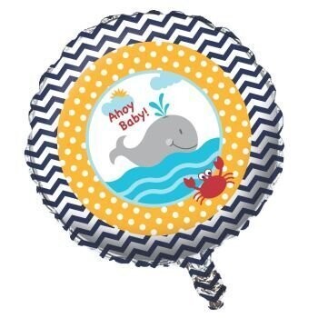 Foil Balloon - Ahoy Matey Baby Shower - 18&quot;