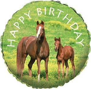 Foil Balloon - Wild Horses Happy Birthday - 18&quot;