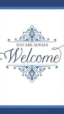 Guest Towel- You Are Always Welcome Blue(Discontinued)-16pk-1ply