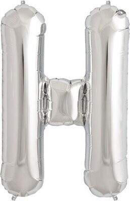 Foil Balloon - Silver - H - 34&#39;&#39;