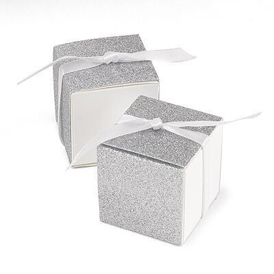 Glitter Favor Boxes - 25pk - 2&quot; X 2&quot; X 2&quot;