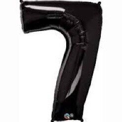 Foil Balloon - Black #7 - 34&quot;