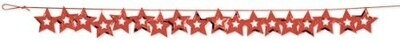 Garland-Red Star Confetti-Foil-2.5inx9ft